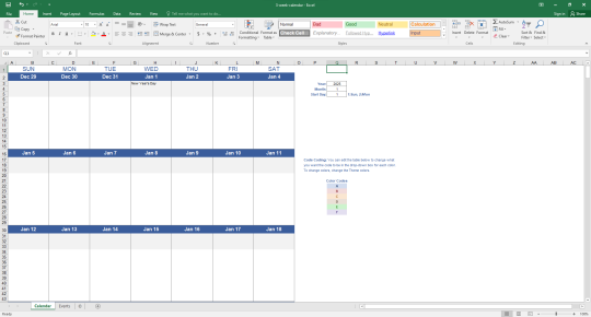 3 Week Calendar Excel Template Free Download